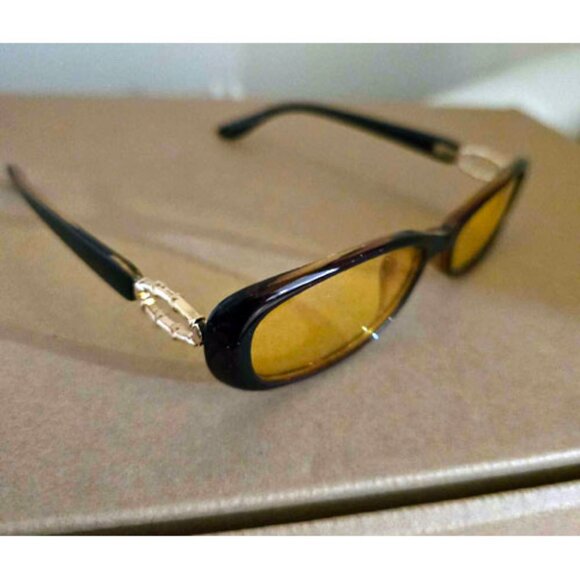 Blue Blocker Night Vision Driving Sunglasses Case +Cloth Moqqe Oval Frames NWOT - Picture 5 of 10